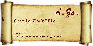 Aberle Zsófia névjegykártya