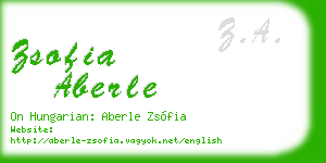 zsofia aberle business card