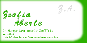 zsofia aberle business card
